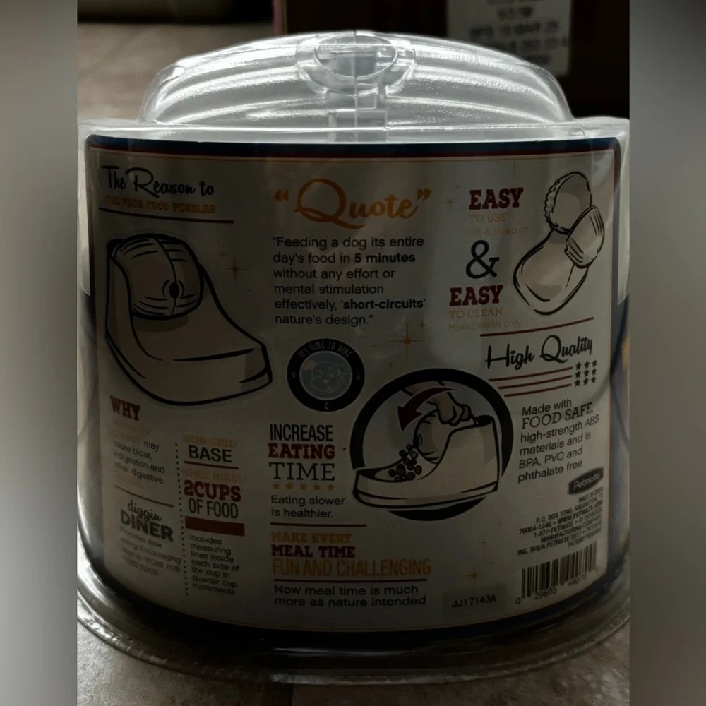 Petmate Diggin’ Diner Paw-Activated Dog Bowl